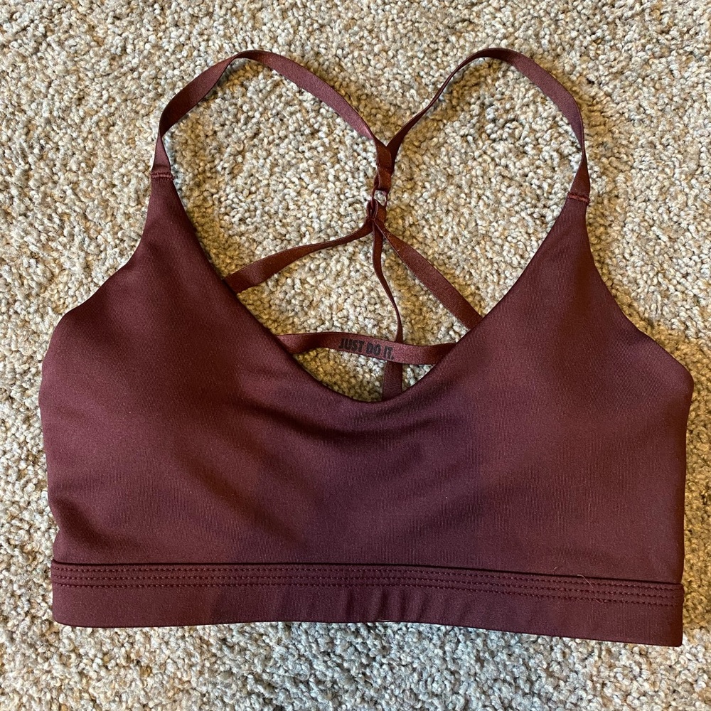 Maroon Nike Sports Bra